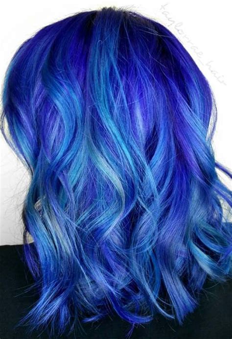 65 Iridescent Blue Hair Color Shades For Your Inner Mermaid Hair Dye