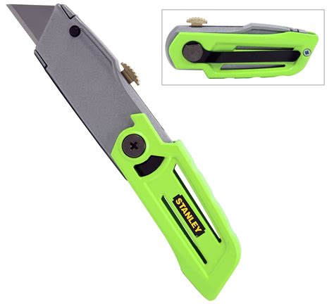 Stanley 10 823 2 38 High Visibility Green Folding Utility Knife
