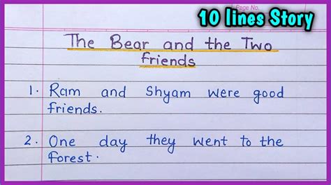 Bear And Two Friends Story Moral 10 Lines Story Two Friends And
