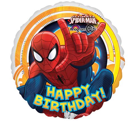Happy Birthday Spider Man Foil Balloon From Karins Florist