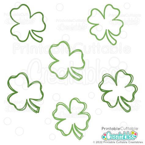 6 Shamrock Outline Svg Free For Cricut And Silhouette