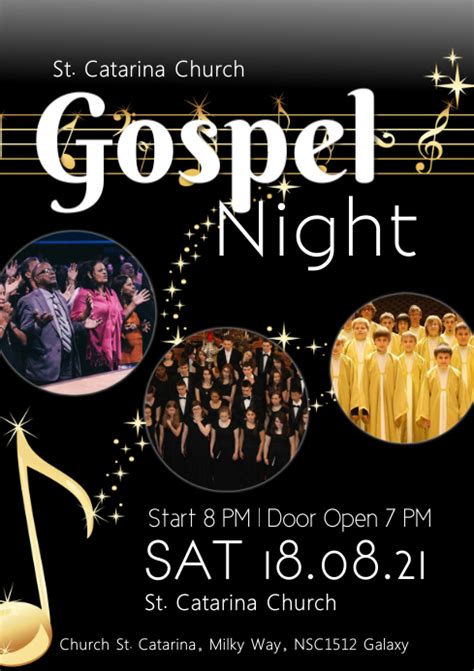Copy Of Gospel Night Concert Church Music Singing Ad