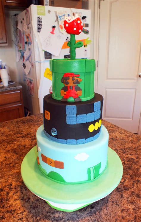 The mushroom cupcakes are vanilla with vanilla icing. Sweet Bottom Cakes: Super Mario Brothers Birthday Cake