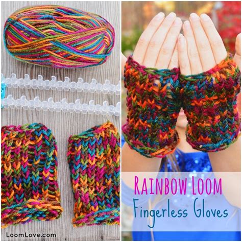 I have now started one for myself in the color shade, can't wait to wear it!! How to Knit Yarn Fingerless Gloves with Rainbow Loom