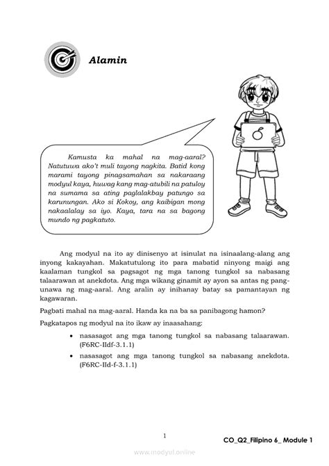 Pagsagot Sa Mga Tanong Tungkol Sa Talaarawan At Anekdota Worksheet