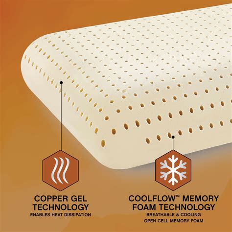 Equinox cooling gel memory foam pillow. Great Sleep® Copper Gel CoolFlow™ Memory Foam Pillow | Hollander Sleep Products