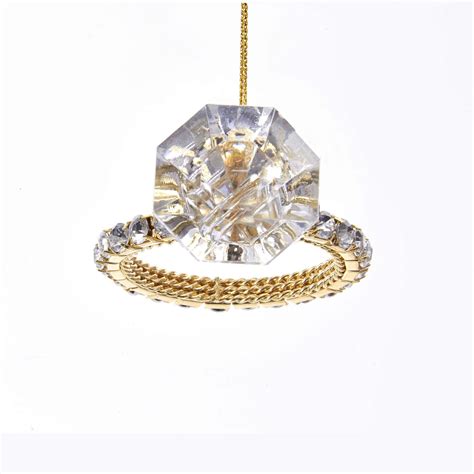 Shiny Diamond Ring Christmas Holiday Ornament Acrylic Ebay
