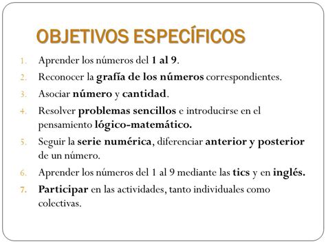 Objetivo Específico Para Números E Quantidades