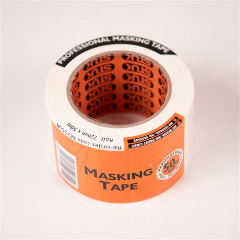 Stuk Professional Masking Tape Individually Packaged White 72mm50m