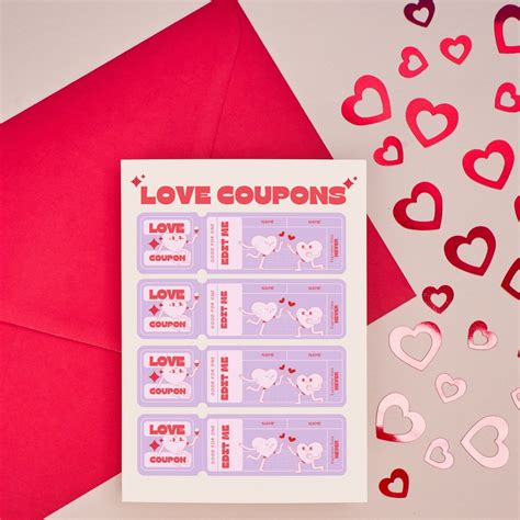 editable love coupons valentine s day printable etsy
