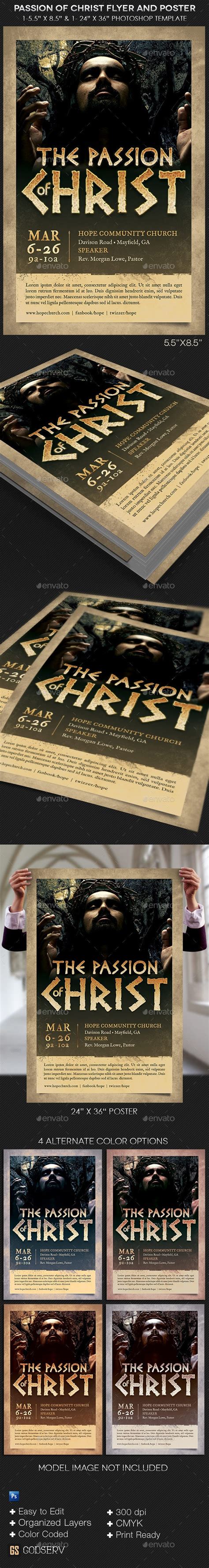 Christ Passion Flyer Poster Template By Godserv Graphicriver