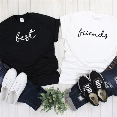 Best Friends Hand Written T Shirts 2 Pack Best Friend T Shirts Bff