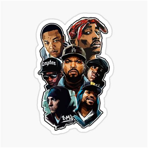 Legends Of Rap Sticker For Sale By Rapfantasy Redbubble