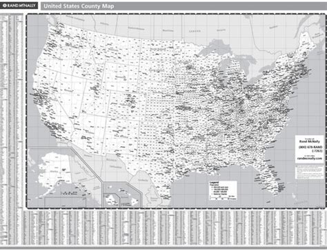 Rand Mcnally United States County Wall Map