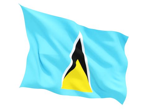 Fluttering Flag Illustration Of Flag Of Saint Lucia