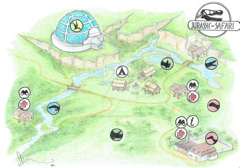 Welcome To Jurassic Park Safari And Reserve Map By Pencil King1503 On