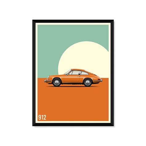 vintage 911 912 poster classic car print car poster t for him father birthday office etsy