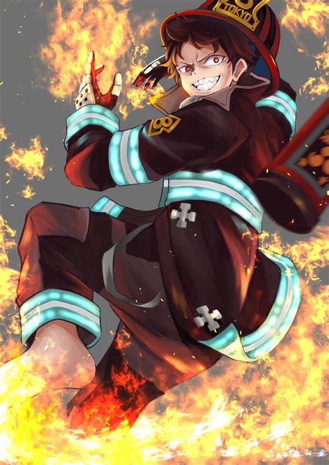 Shinra Kusakabe Fire Force Manga Anime Anime Guys Anime Art Fanart