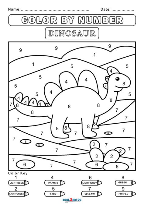 Color By Numbers Coloring Pages Preschool Free