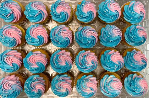 gender reveal cupcakes coccadotts cake shop myrtle beach