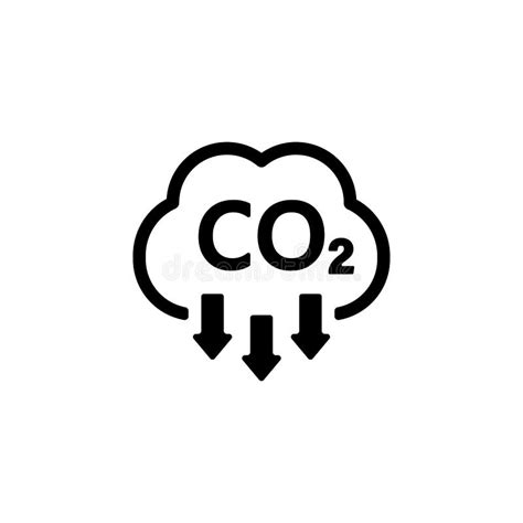 Co2 Icon Carbon Dioxide Emissions Reduction Sign Vector On Isolated