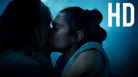 rey and ben kiss the rise of skywalker clip youtube