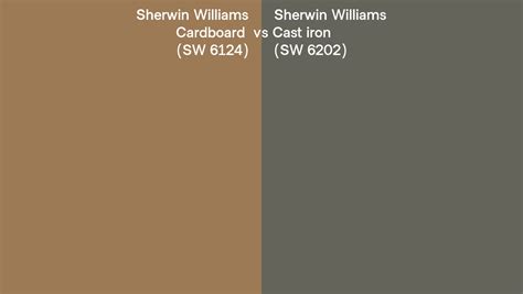 Sherwin Williams Cardboard Vs Cast Iron Side By Side Comparison