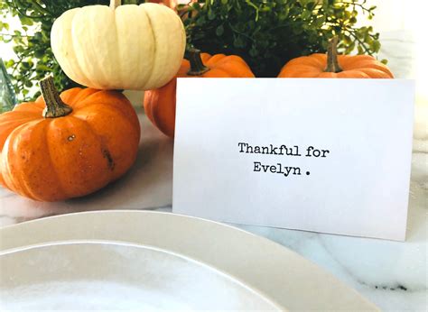 Thanksgiving Personalized Name Place Card Etsy