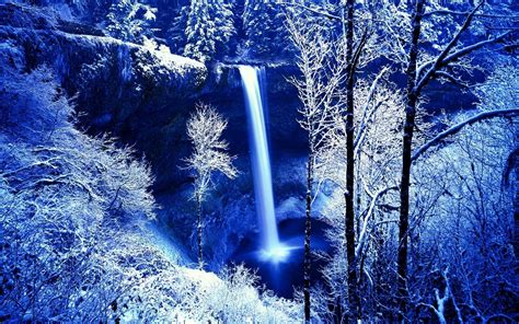 49 Winter Waterfall Desktop Wallpaper On Wallpapersafari