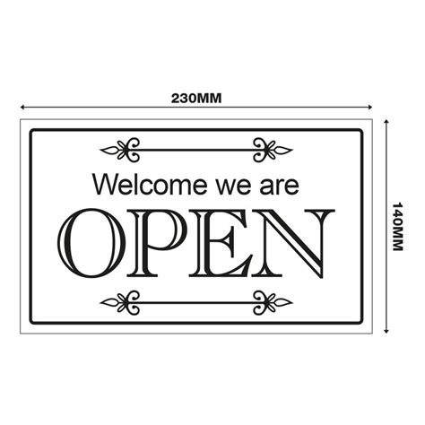 Welcome We Are Open Sorry We Are Closed 3mm Rigid 140mm X Etsy