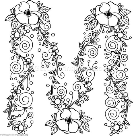 Detailed information can be found in etsy's cookies & similar technologies policy and our privacy policy. Floral Alphabet Letter M Coloring Pages - GetColoringPages.org