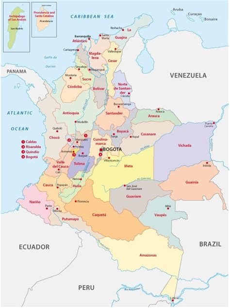 Where Is Colombia Located On The Map Map Of Colombia South America