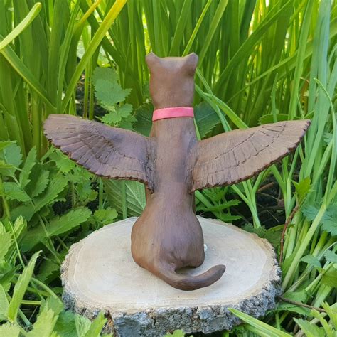Custom Sculpture Dog Memorial Pitbull With Wings Polymer Clay Etsy