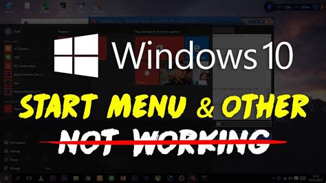 Solved How To Fix Start Button Windows 10 Not Working Youtube