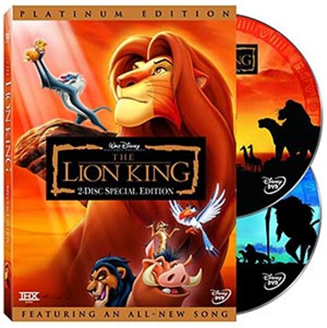 The Lion King Two Disc Platinum Edition Megastopsavings
