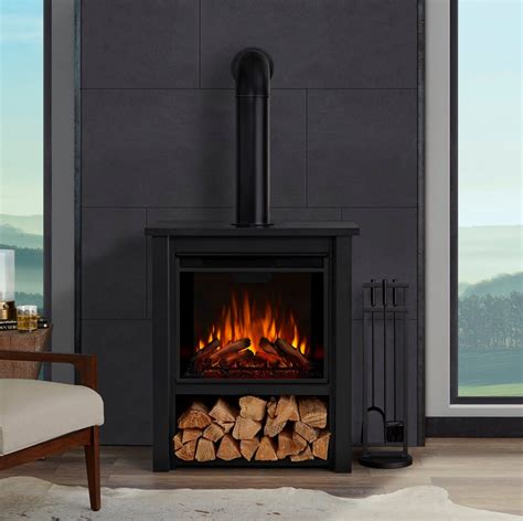 10 best electric stove fireplaces of june 2021. 32" Hollis Real Flame Black Electric Fireplace Stove