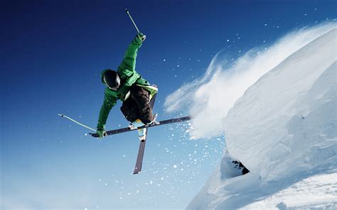 Fonds D Ecran 3840x2400 Ski Homme Saut Neige Sport Télécharger Photo