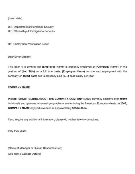 The below template/sample letter for tourist visa applications can be used for countries other than the uk. Employment Confirmation Letter For Visa - Letter