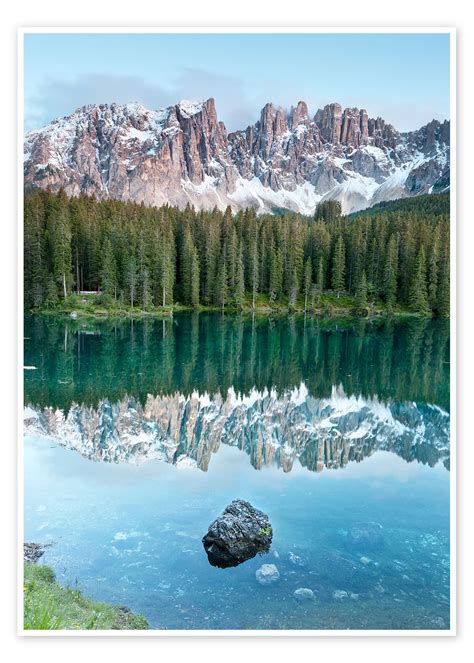 Wandbild „karersee Lago Di Carezza“ Von Editors Choice Posterloungede