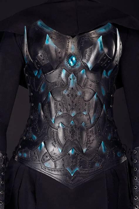 Dark Elf Chest Back Armor Warrior Lady S Corset Female Leather Cuirass By Ironwoodsshop On