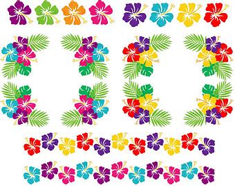 Clipart Hawaiian Flower Border Clip Art Library