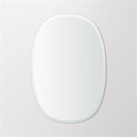Frameless Beveled Oblong Oval Mirror Better Bevel Made In Usa