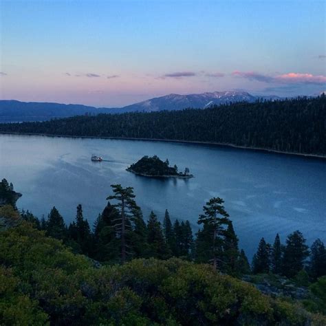 Sunset Over Emerald Bay Lake Tahoe California Nevada Sunset