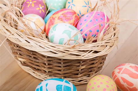 Easter Basket Of Colored Eggs · Homebody