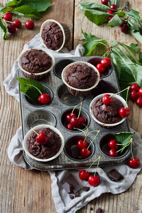 Saftige Schoko -Kirsch- Muffins Rezept Sweets Lifestyle