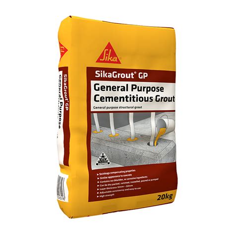 The shrinkage causes the cementitious grout or concrete to pull away from the inside of the skid. SIKA® GROUT GP - Sika Retail Australia DIY