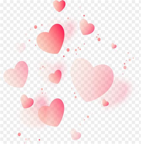 Free Download Hd Png Hd Floating Red Hearts Pattern Png Image With