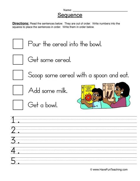 2nd Grade Story Sequencing Worksheets Dorothy James Reading Worksheets