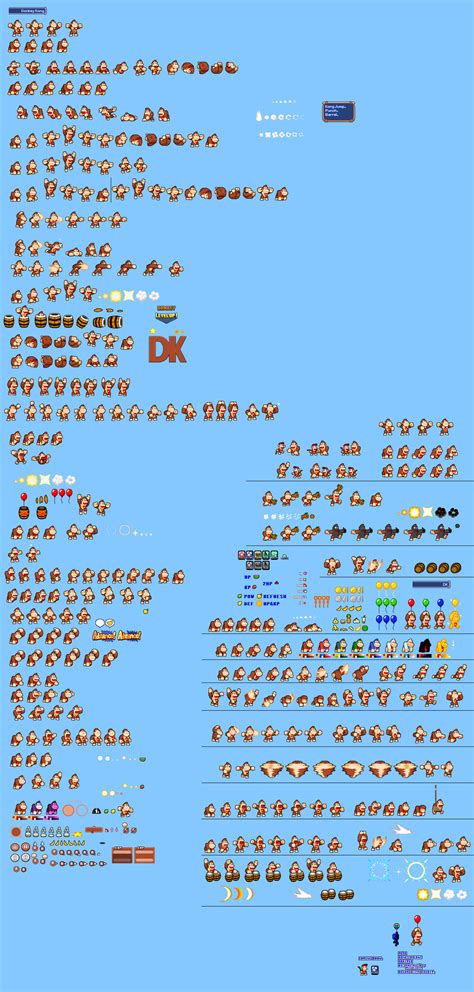 Mlss Donkey Kong Sprites Sheet By Pixel9bit On Deviantart