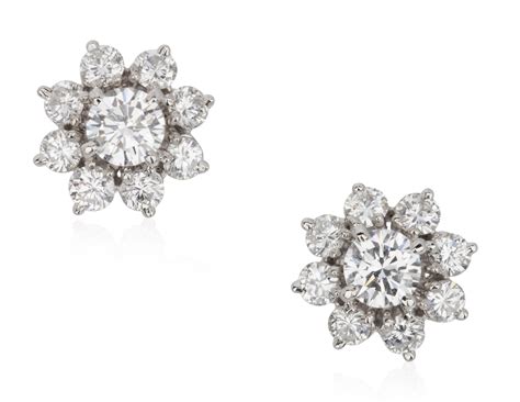Cartier Diamond Flower Cluster Earrings Christies